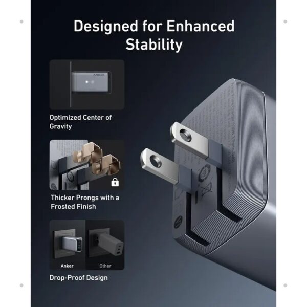 شارژر دیواری گان پرایم 100 واتی انکر مدل Anker A2688 - Image 3