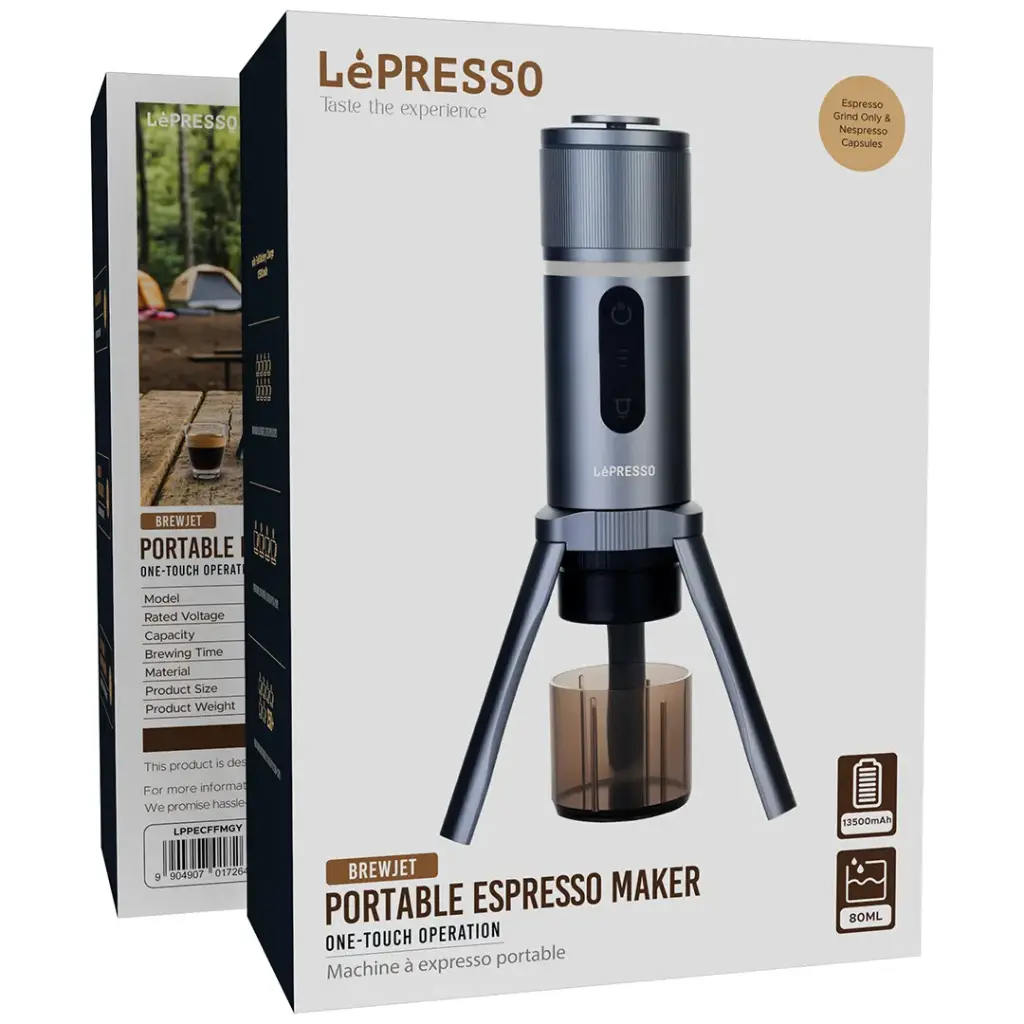 Lepresso Brewjet Portable Espresso Maker - Gray (4) قهوه سازواسپرسوسازقابل حمل مدلLPPECFFMGY - Image 2